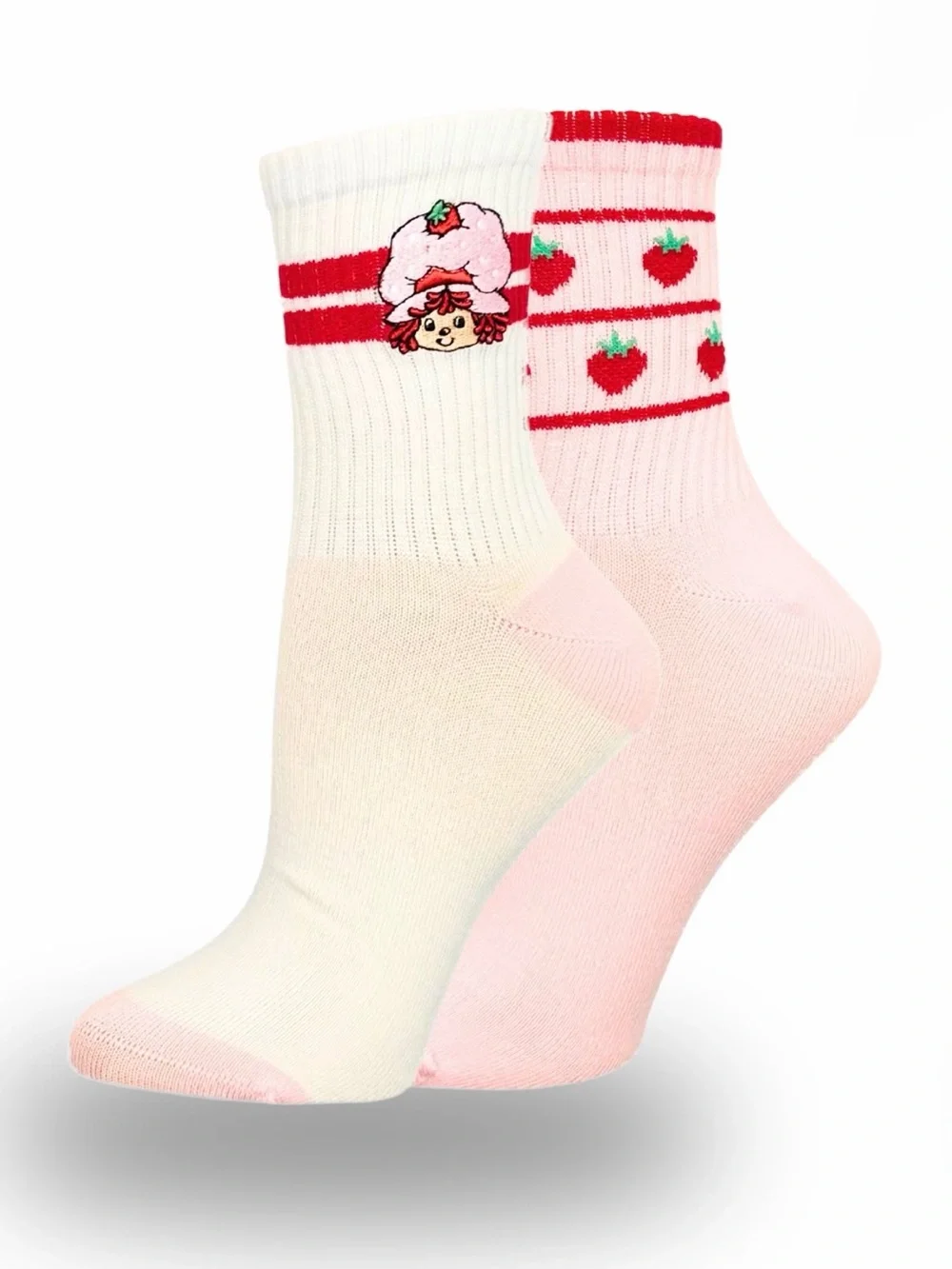 Strawberry Shortcake Mid-Crew Socks, 2-Pack